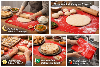 Silicone Roti & Baking Mat - Non-Stick Kitchen Mat for Ramzan Cooking | Pakistan